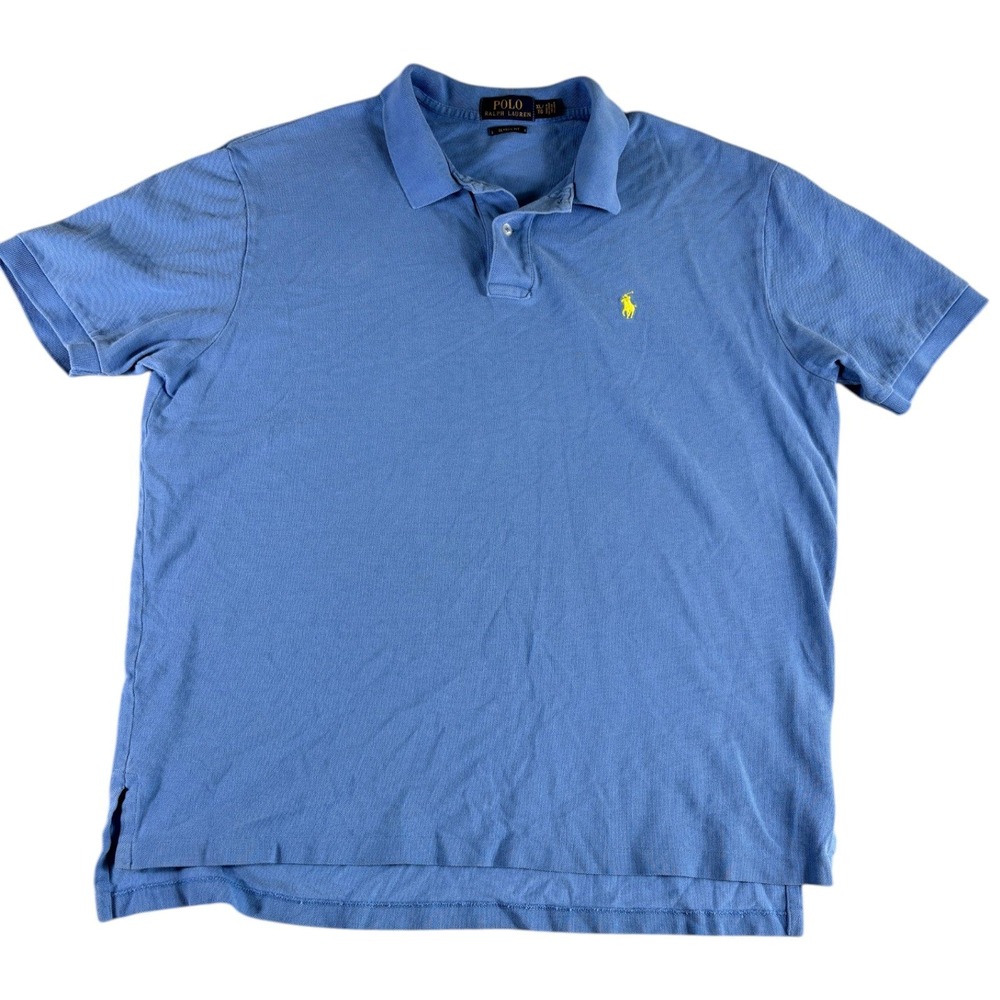 Polo Ralph Lauren Polo Shirt Mens XL Blue Good Premium Relaxed Workwear